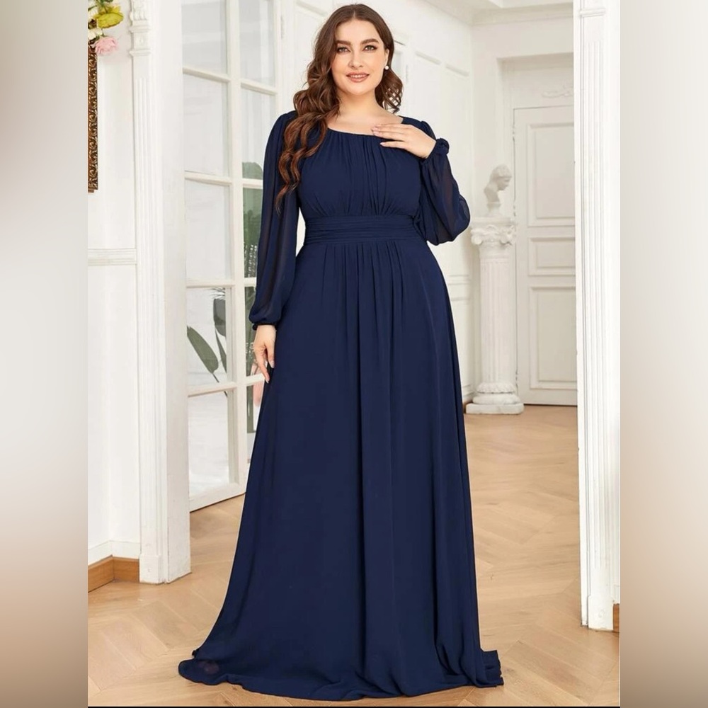Navy blue maxi dress
